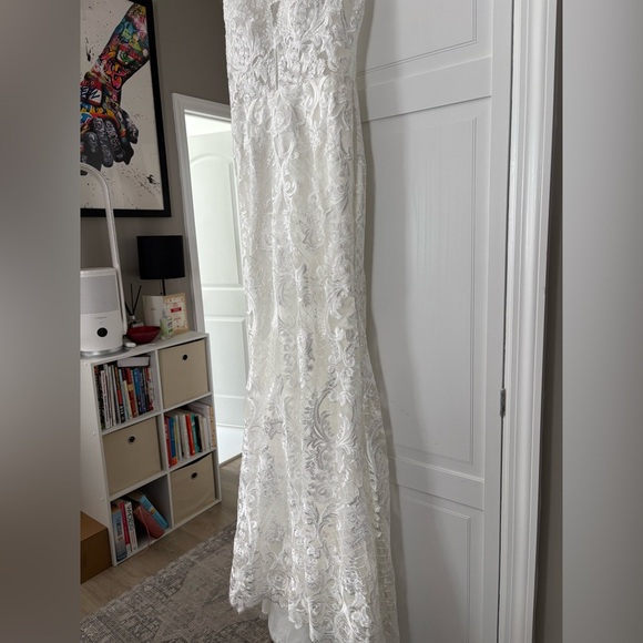 Elegant White Lace Gown